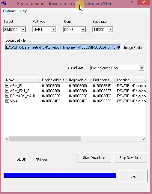 آپدیت firmware ماژول sim800