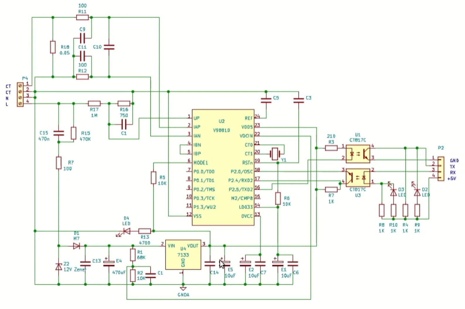 شماتیک ماژول PZEM-004T